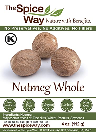 Whole Nutmeg by The Spice Way - 4 oz