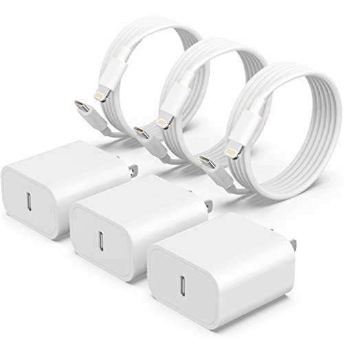 3 Pack iPhone Fast Charger Set with 20W PD