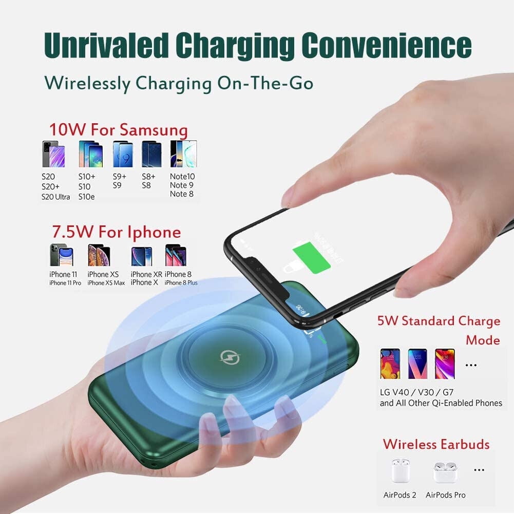 Tagital 50000mAh Qi Wireless Power Bank Charger