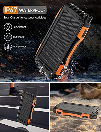 42800mAh Solar Power Bank in Dark Orange