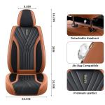 FLORICH Black and Brown Car Seat Covers Set