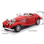 Diecast Antique Classic Model Car - Red, 1:28 Scale