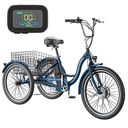 MOPHOTO 350W Adult Electric Trike with 7 Speeds