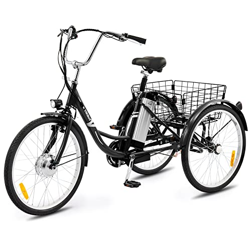 Viribus Electric Tricycle for Adults with Basket