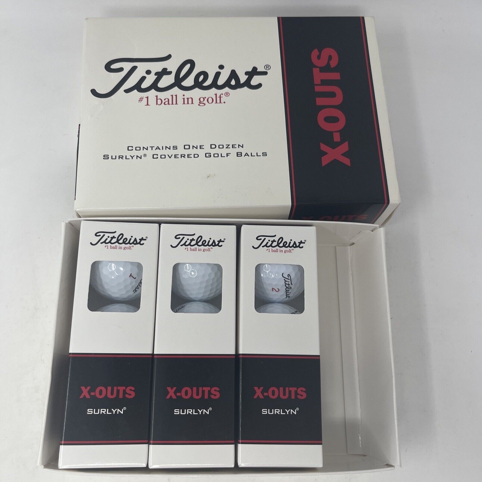 9 Titleist Golf Balls X-Outs - Boxed Set