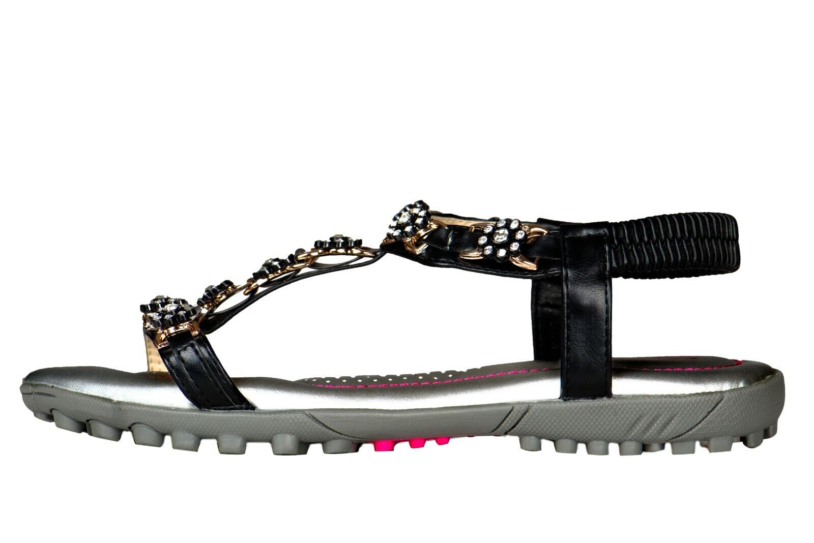 Cute Women's Golf Sandals, Size 8, Black Rose