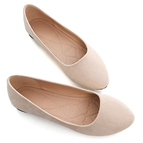 Vintage Women’s Pointed Toe Ballet Flats – White