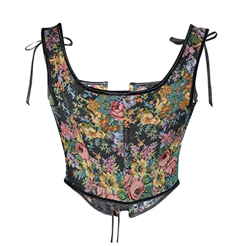 Floral Vintage Camisole with Tie-Up Straps
