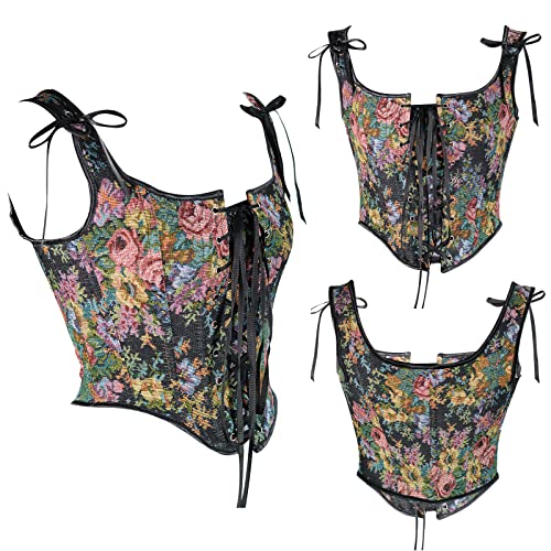 Floral Vintage Camisole with Tie-Up Straps