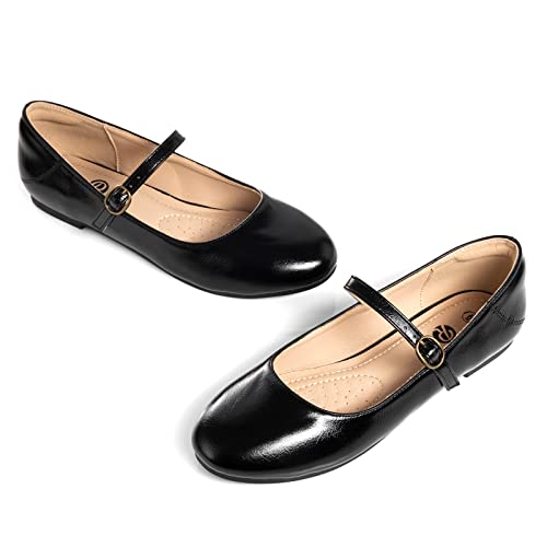 Rekayla Black Mary Jane Ballet Flats for Women