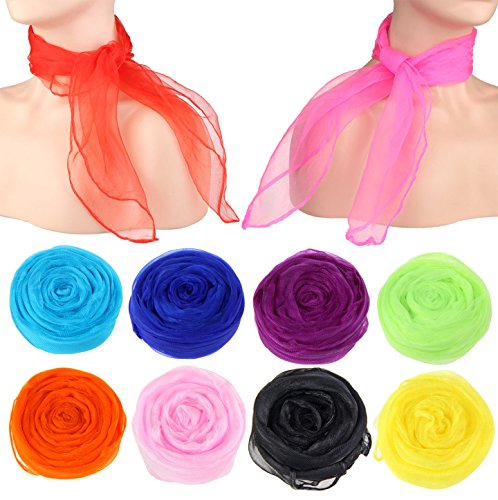 50s Retro Chiffon Scarves Set of 10
