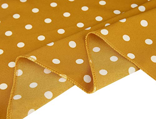 1950s Retro Polka Dot Square Scarf in Ginger