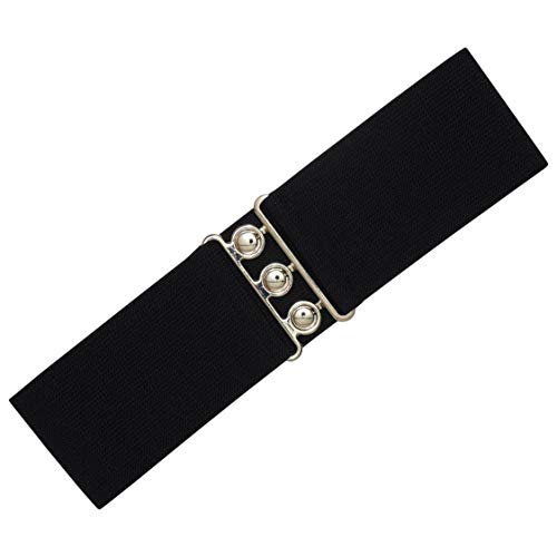 1950s Retro Elasticated Nurse Belt in Black
