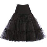 Vintage Black Petticoat Slip for 50s Dresses