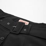 Vintage High Waist A-Line Skirt with Belt