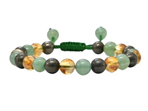 Wealth and Success Bracelet Set with Pyrite and Citrine