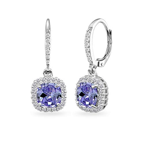 Tanzanite Sterling Silver Dangle Earrings for Women