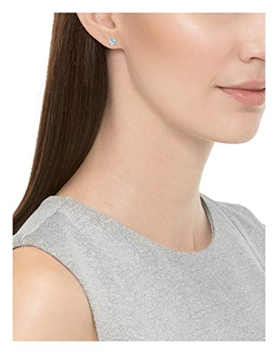 Sterling Silver Round Aquamarine Birthstone Studs