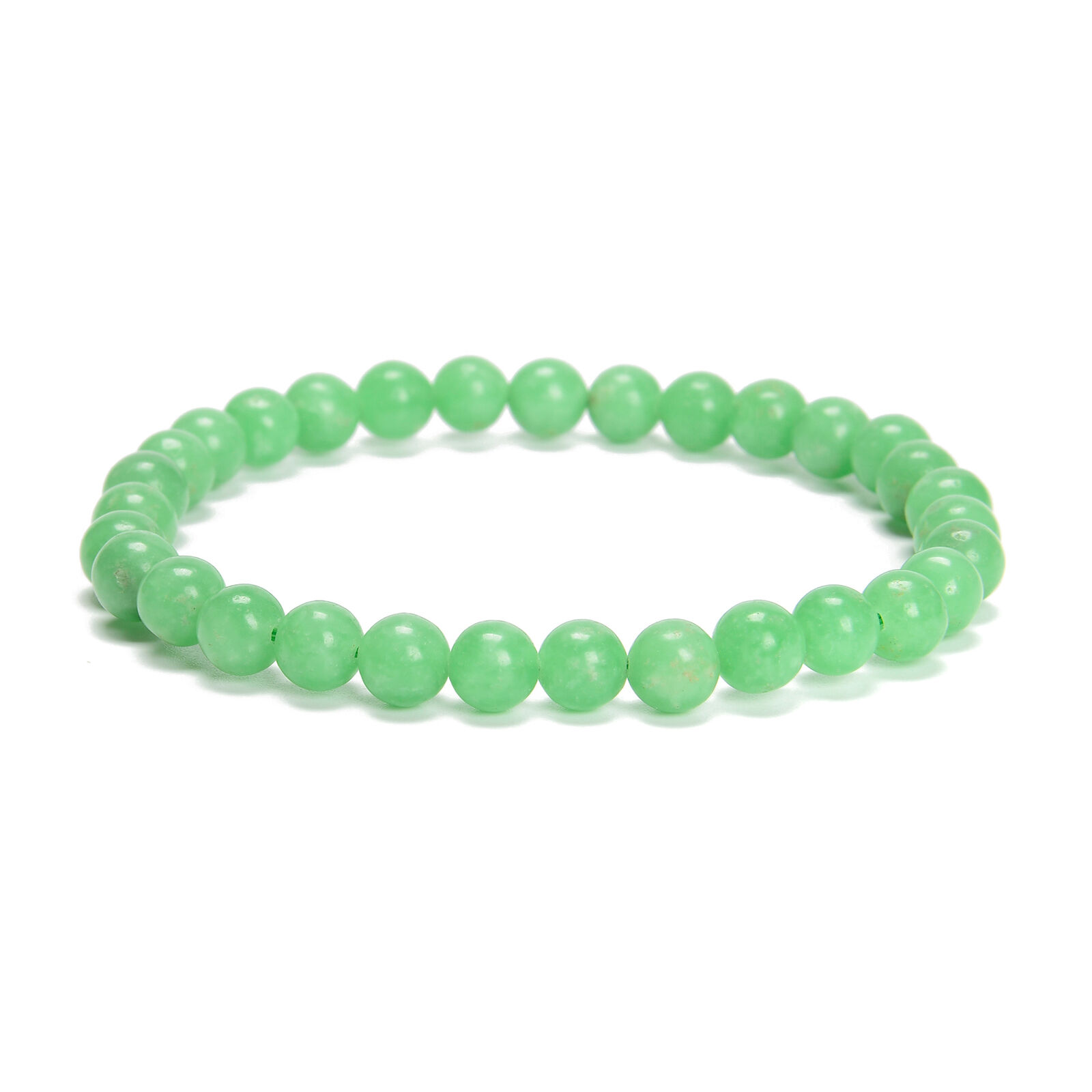 Green Jadeite Smooth Round Bead Bracelet Set