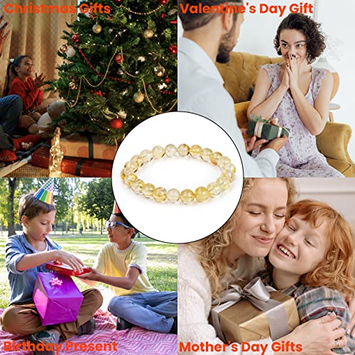 Natural Citrine Crystal Bracelet for Wealth and Success