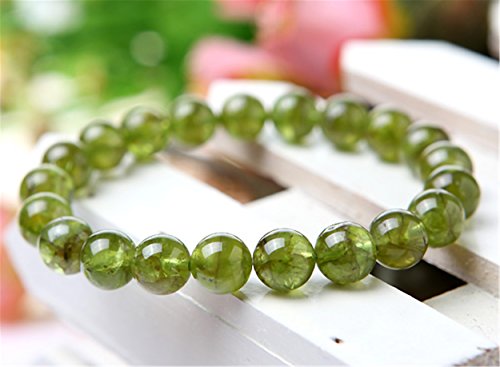 Natural Peridot Gemstone Stretch Bracelet 7mm