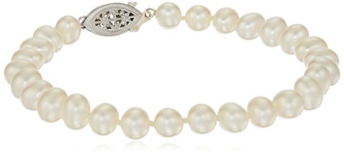 Sterling Silver Freshwater Pearl Bracelet, 8
