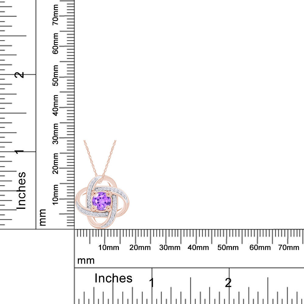 Woven Amethyst Pendant Necklace in 14k Gold