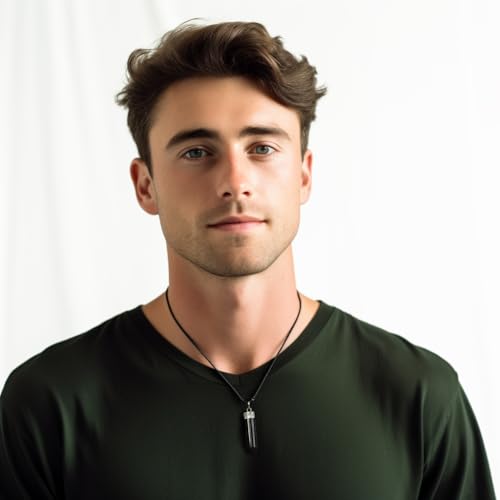 Black Tourmaline Pendant Necklace for Negative Energy Protection