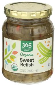 Organic Sweet Pickle Relish by 365, 10 Fl Oz