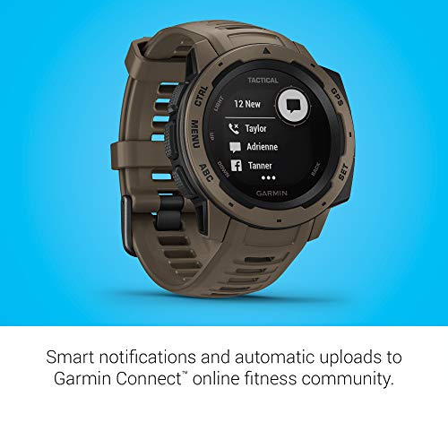 Garmin Instinct Tactical Outdoor Smartwatch, Coyote Tan
