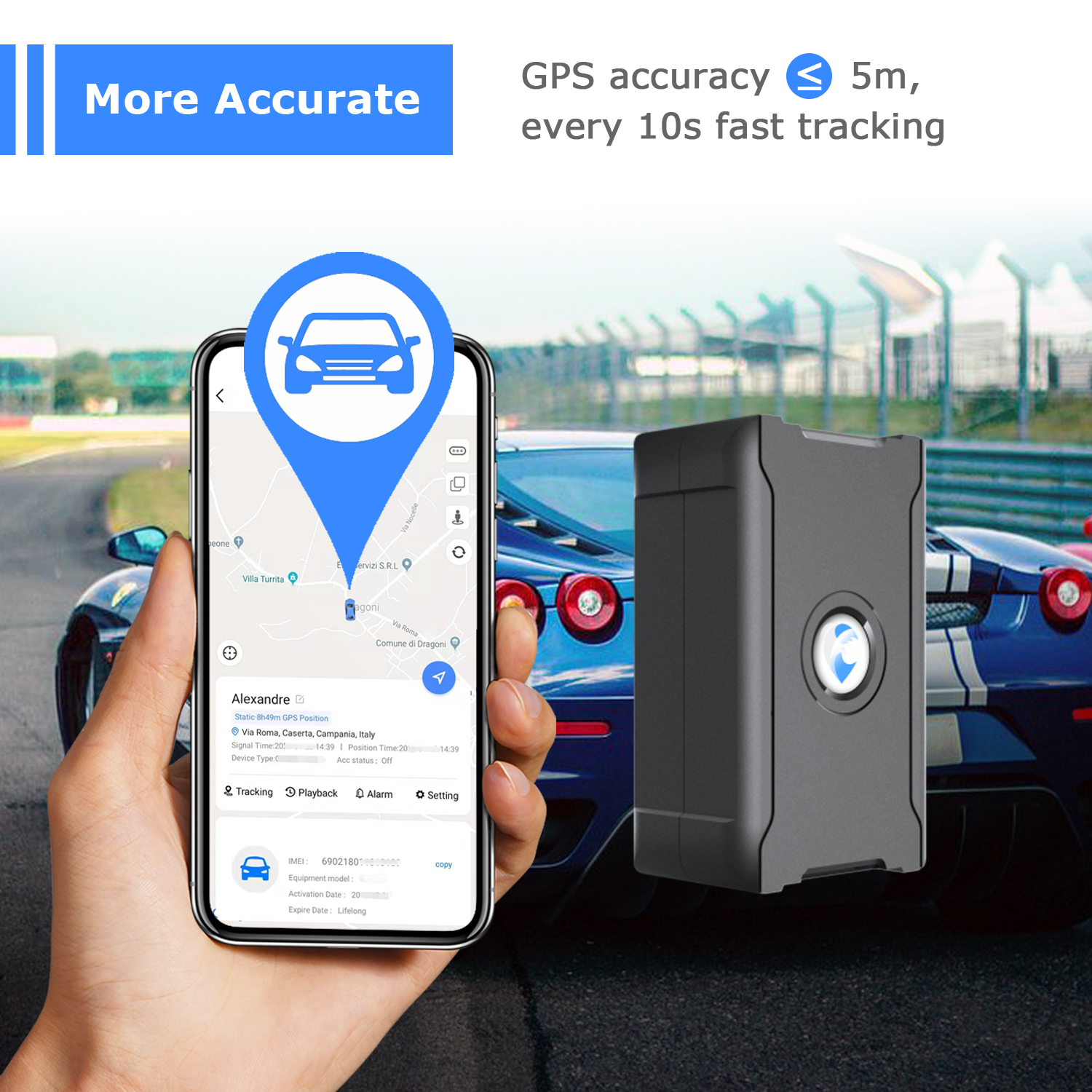 5m Accuracy GPS Tracker for Vehicles and Livestock
