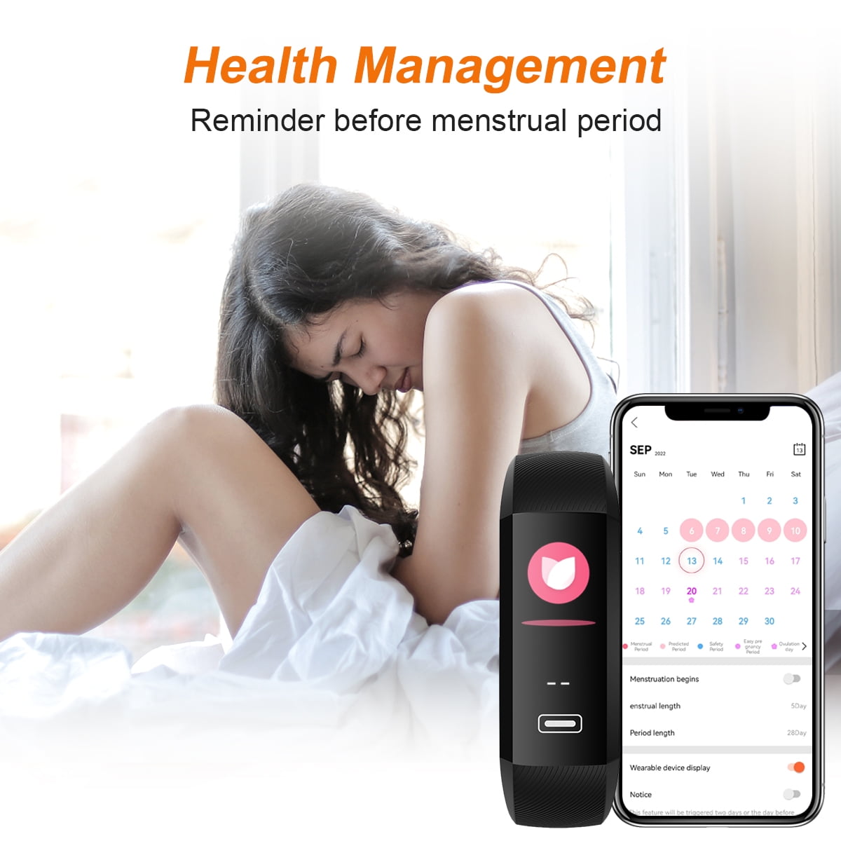 Fitness Tracker for Women with Heart Rate Monitor