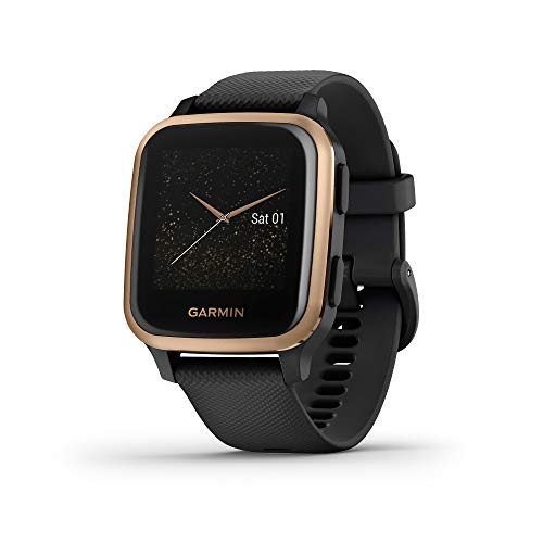 Garmin Venu Sq Music GPS Smartwatch - Black/Rose Gold