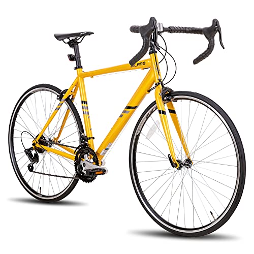 Hiland 700C Shimano 14-Speed Road Bike - Yellow