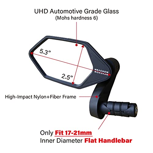 MEACHOW Bar End Bike Mirror with UHD Glass