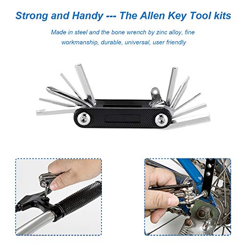 WOTOW Bike Repair Kit with Mini Pump and Tools
