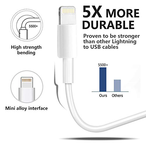 Apple MFi Certified Lightning to USB Charger Cables 4-Pack