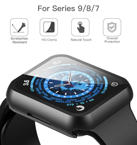 Misxi 2-Pack Hard Case and Screen Protector for Apple Watch