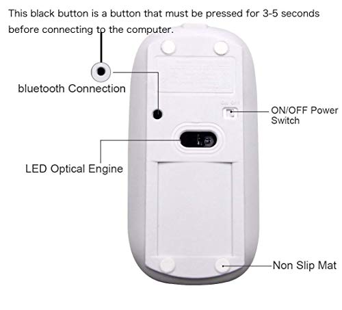 Rechargeable Wireless Bluetooth Mouse for MacBook