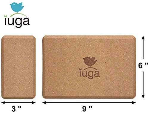 IUGA Non-Slip Yoga Blocks with Strap, 2 Pack