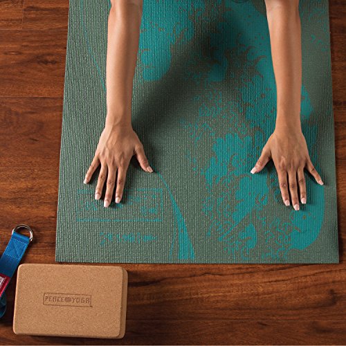 Mandala Cork Wood Yoga Blocks - 2 Pack