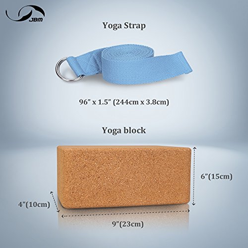 Eco-Friendly Cork Yoga Blocks and Strap Set