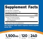Nutricost Tribulus Terrestris Extract 1500mg, 240 Caps