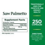 Saw Palmetto 450 mg - 250 Capsules