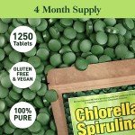 Chlorella Spirulina Tablets - 1,250 Count