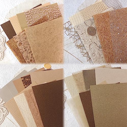 30Pcs Textured Scrapbook Paper - A5 Mix