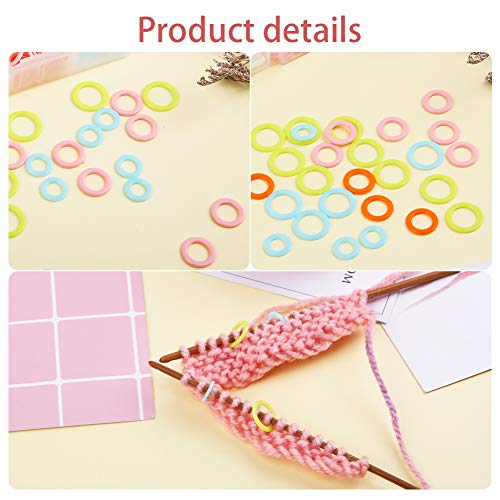 180-Piece Colorful Stitch Markers with Storage Box