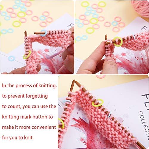 180-Piece Colorful Stitch Markers with Storage Box