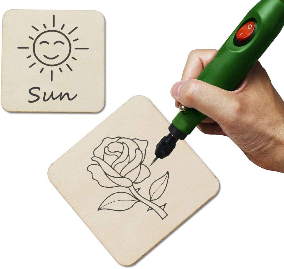 42 Piece Wooden Square Cutouts for DIY Projects