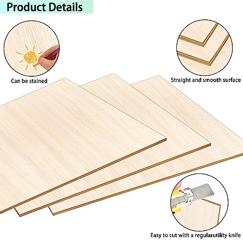 12 Pack Basswood Sheets for Crafts and Models